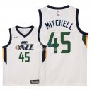 Camisetas de NBA Ninos Utah Jazz Donovan Mitchell Blanco Association 2018