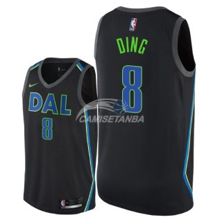 Camisetas NBA de Ding Yanyuhang Dallas Mavericks Nike Negro Ciudad 2018