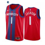 Camiseta NBA de Reggie Jackson Detroit Pistons Nike Rojo Ciudad 2019-20