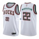 Camisetas NBA de Khris Middleton Milwaukee Bucks Retro Blanco 17/18