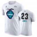 Camisetas NBA de Manga Corta LeBron James All Star 2019 Blanco