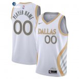 Camisetas NBA Dallas Mavericks Personalizada Blanco Ciudad 2020-21