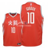 Camisetas de NBA Ninos Houston Rockets Eric Gordon Nike Rojo Ciudad 2018