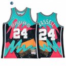 Camisetas NBA Toronto Raptors NO.24 Devin Vassell Teal Throwback 2022