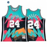 Camisetas NBA Toronto Raptors NO.24 Devin Vassell Teal Throwback 2022