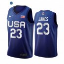 Camisetas NBA de LeBron James Juegos Olímpicos Tokio USMNT 2020 Azul