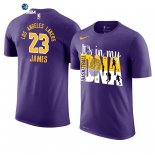 T- Shirt NBA Los Angeles Lakers Lebron James Purpura