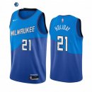 Camiseta NBA de Jrue Holiday Milwaukee Bucks Nike Azul Ciudad 2020-21
