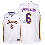 Camisetas de NBA Ninos Los Angeles Lakers Lance Stephenson Blanco Association 2018