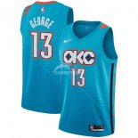 Camisetas de NBA Ninos Oklahoma City Thunder Paul George Nike Turquesa Ciudad 18/19