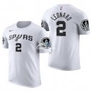 Camisetas NBA de Manga Corta Kawhi Leonard San Antonio Spurs Blanco 17/18