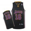 Camisetas NBA de Pau Gasol Los Angeles Lakers Negro