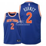 Camisetas de NBA Ninos New York Knicks Luke Kornet Azul Icon 2018