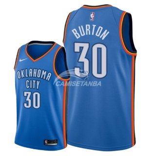 Camisetas NBA de Deonte Burton Oklahoma City Thunder Azul Icon 2018