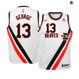 Camisetas de NBA Ninos Los Angeles Clippers Edición Ganada Paul George Blanco