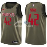 Camisetas NBA Salute To Servicio Houston Rockets Nene Nike Ejercito Verde 2018