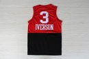 Camisetas NBA de Retro Allen Iverson Philadelphia 76ers Rojo Negro