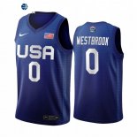 Camisetas NBA de Russell Westbrook Juegos Olímpicos Tokio USMNT 2020 Azul