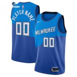 Camisetas NBA Milwaukee Bucks Personalizada Azul Ciudad 2020-21