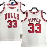Camisetas NBA Chicago Bulls NO.33 Scottie Pippen Blanco Retro 1997 98