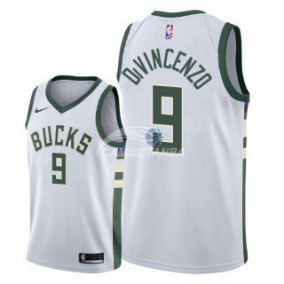 Camisetas NBA de Donte DiVincenzo Milwaukee Bucks Blanco Association 2018