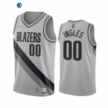 Camisetas NBA Earned Edition Portland Trail Blazers NO.00 Joe Ingles Gris 2022