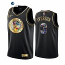 Camisetas NBA de Philadelphia Sixers Allen Iverson Negro Diamante 2021-22