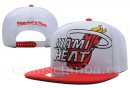Snapbacks Caps NBA De Miami Heat Blanco Rojo