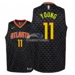 Camiseta NBA Ninos Atlanta Hawks Trae Young Negro Icon 18/19