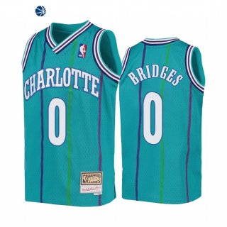 Camisetas de NBA Ninos Charlotte Hornets Miles Bridges Teal Hardwood Classics 1992-93