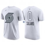 Camisetas NBA de Manga Corta Damian Lillard All Star 2018 Blanco