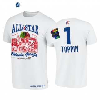 T-Shirt NBA 2021 All Star Obi Toppin Support Black Colleges HBCU Spirit Blanco