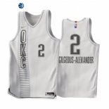 Camisetas NBA de Oklahoma City Thunder Shai Gilgeous Alexander 75th Blanco Ciudad 2021-22