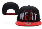 Snapbacks Caps NBA De Miami Heat Negro Blanco Rojo