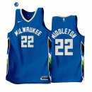 Camisetas NBA Nike Milwaukee Bucks NO.22 Khris Middleton Azul Ciudad 2022-23