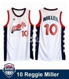Camisetas NBA de Reggie Miller USA 1996 Blanco