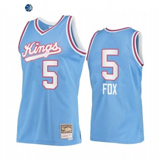 Camisetas NBA Sacramento Kings De'Aaron Fox Azul Hardwood Classics