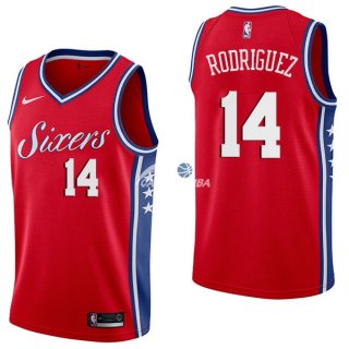 Camisetas NBA de Sergio Rodriguez Philadelphia 76ers Rojo Statement 17/18