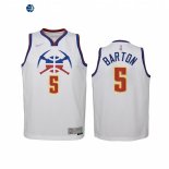 Camisetas de NBA Ninos Edición ganada Denve Nuggets Will Barton Blanco 2021