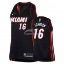 Camisetas NBA Mujer James Johnson Miami Heat Negro Icon