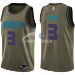 Camisetas NBA Salute To Servicio Charlotte Hornets Jeremy Lamb Nike Ejercito Verde 2018