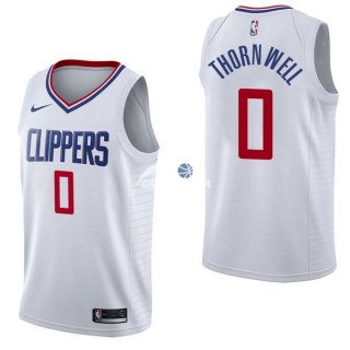 Camisetas NBA de Sindarius Thornwell Los Angeles Clippers Blanco Association 17/18