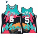 Camisetas NBA Toronto Raptors NO.5 Dejounte Murray Teal Throwback 2022
