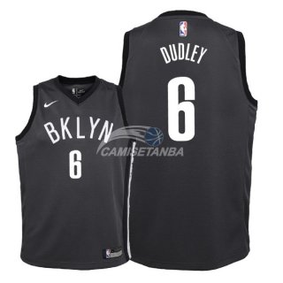Camiseta NBA Ninos Brooklyn Nets Jared Dudley Negro Statement 2018
