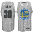 Camisetas NBA Luces Ciudad Curry Golden State Warriors Gris