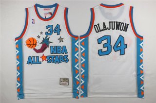 Camisetas NBA de Hakeem Abdul Olajuwon All Star 1996 Blanco