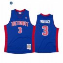 Camisetas NBA Detroit Pistons Ben Wallace Azul Throwback