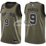 Camisetas NBA Salute To Servicio San Antonio Spurs Tony Parker Nike Ejercito Verde 2018
