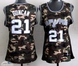 Camisetas NBA Mujer 2013 Camuflaje Tim Duncan