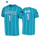 T-Shirt NBA Charlotte Hornets Malik Monk Double Pinstripes Azul Icon 2020-21